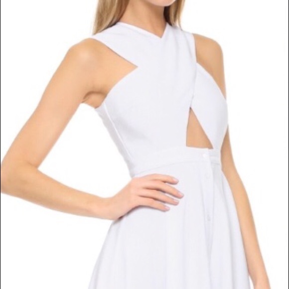 Kendall & Kylie -Cross Front white midi dress size XS/2. - Picture 2 of 5